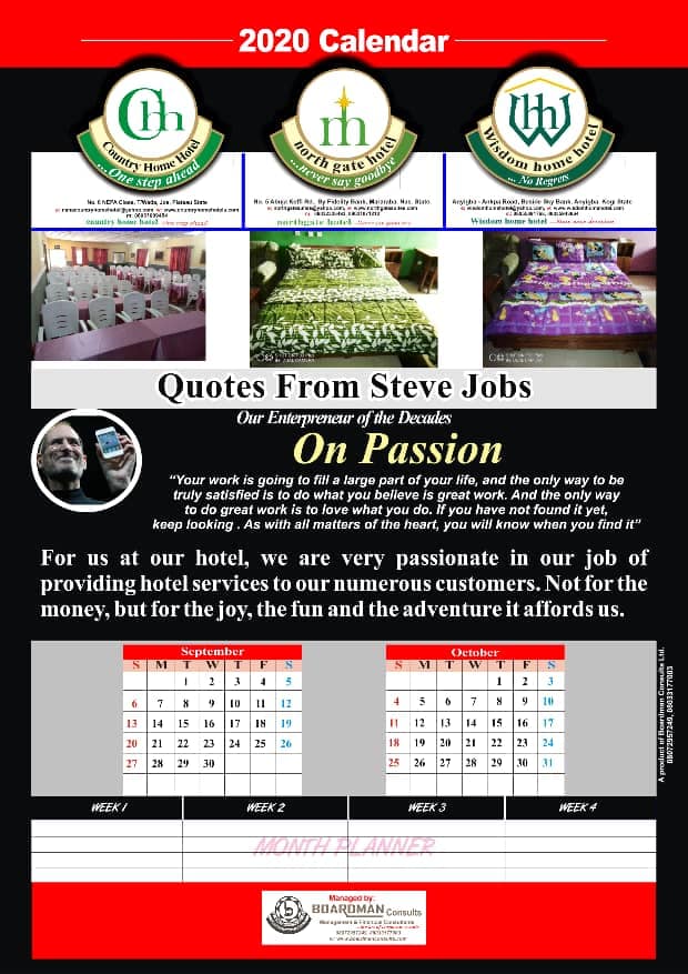 CAL2020 SEP-OCT CAL2020 SEP-OCT